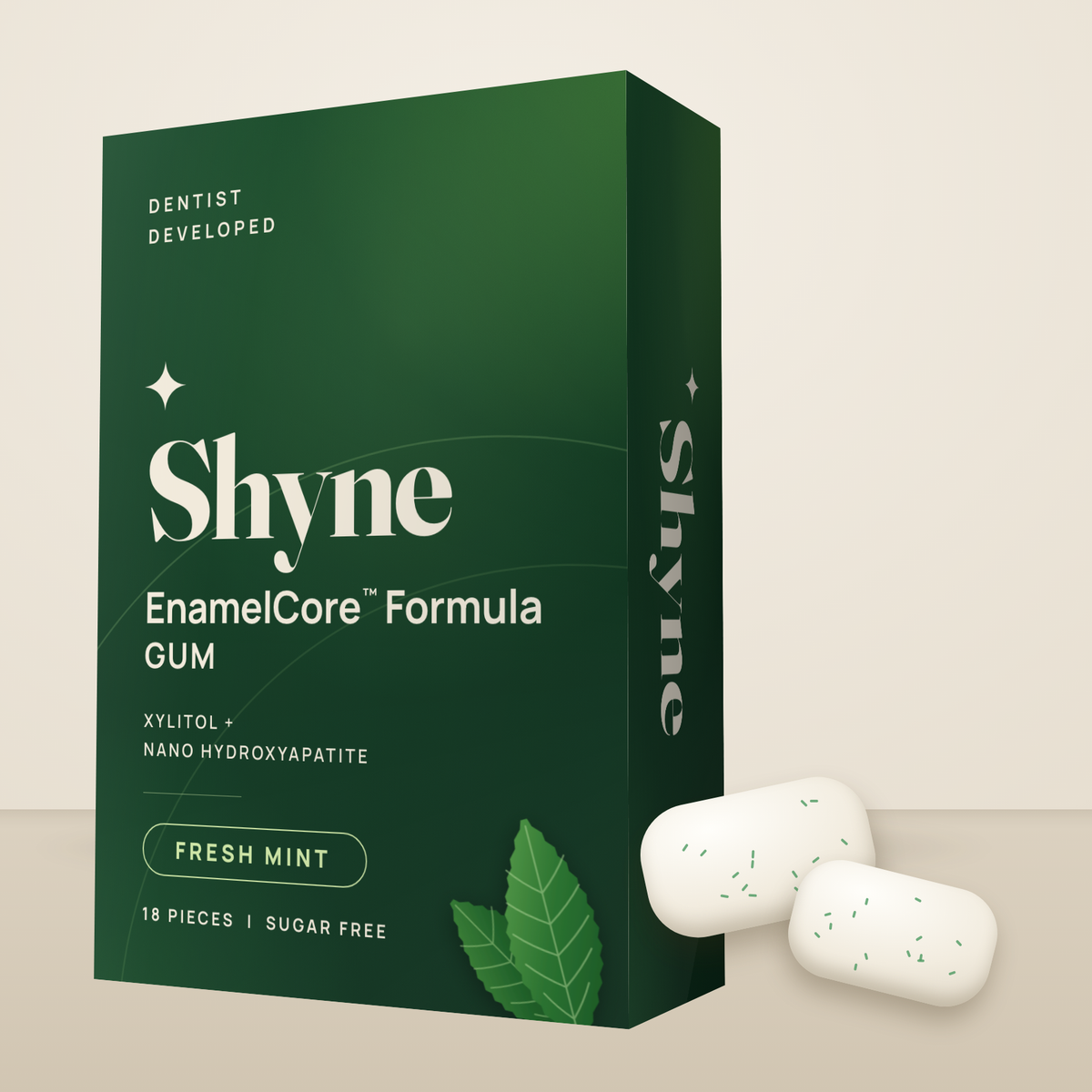 Shyne Oral Care — Enamel care you can chew. Coming soon.